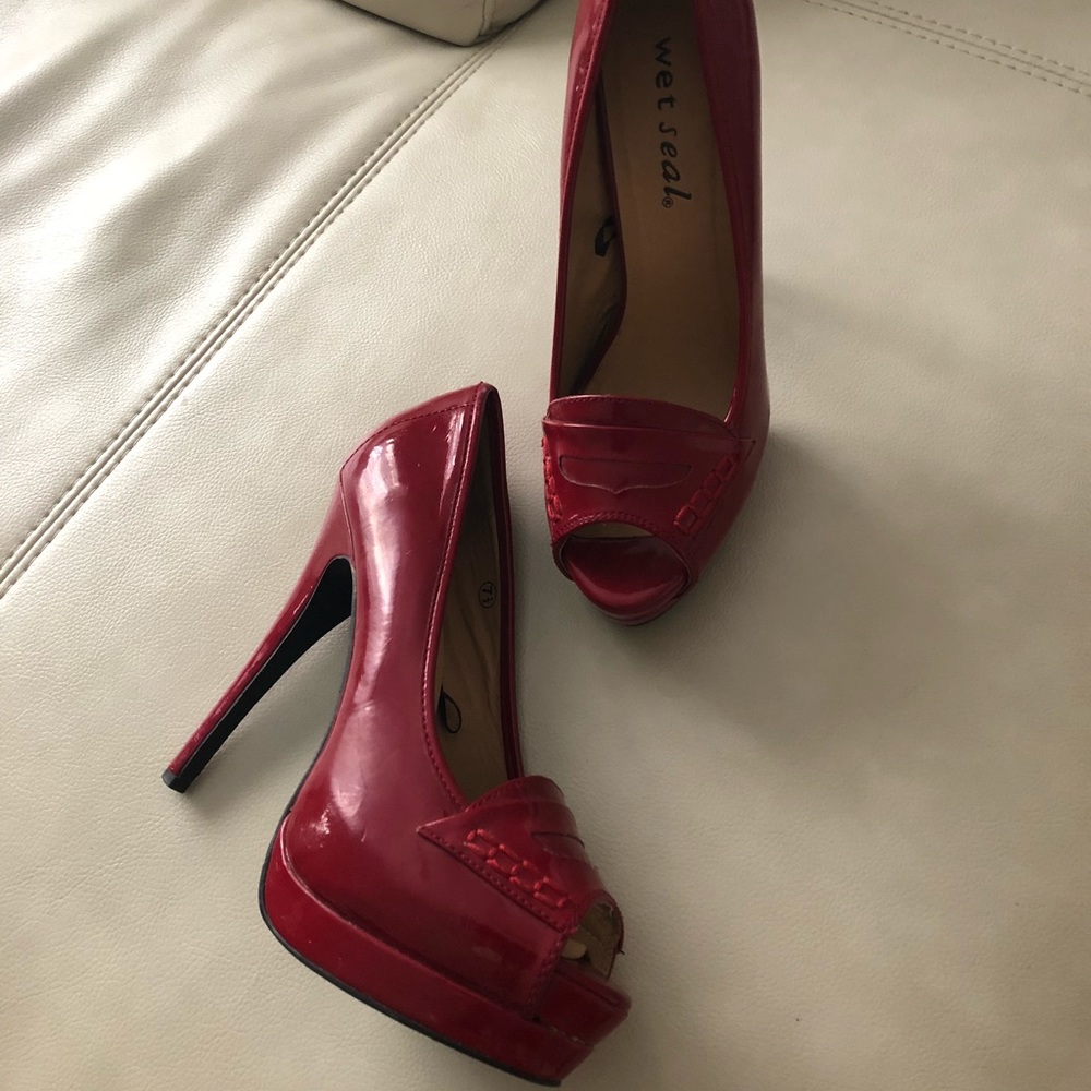 Red Loafer Heels